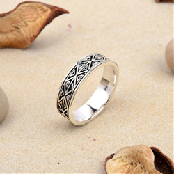 Sterling Silver Tribal Band Ring