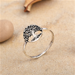 Tree of Life Ring Sterling Silver 