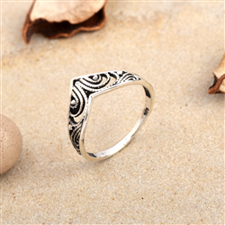 Oxidized Sterling Silver Filigree Ring