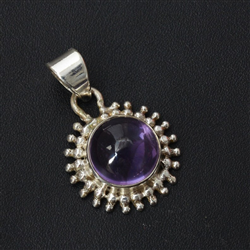 Sterling Silver Amethyst Pendant