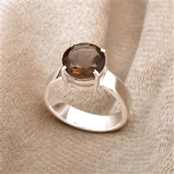 Smokey Topaz Sterling Silver Ring