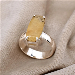 Rutilated Quartz Sterling Silver Ring