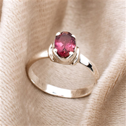 Oval Pink Tourmaline Ring