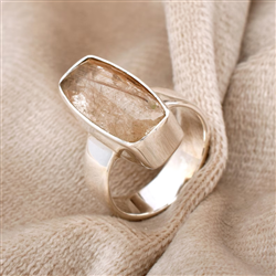 Rutilated Quartz Sterling Silver Ring